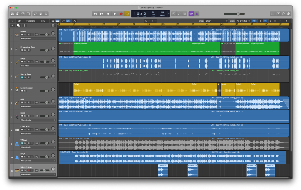 BG Yuna (Uni) Open Up Logic Pro General Groove remix