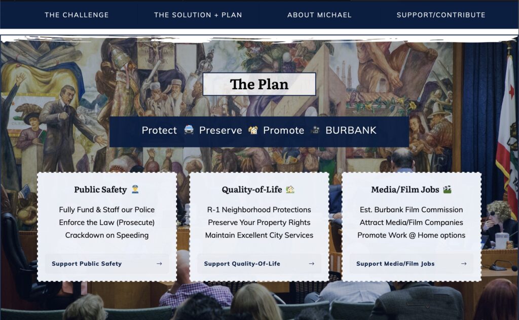 Political Candidate Websites 26 Gogin4Burbank political campaign marketing