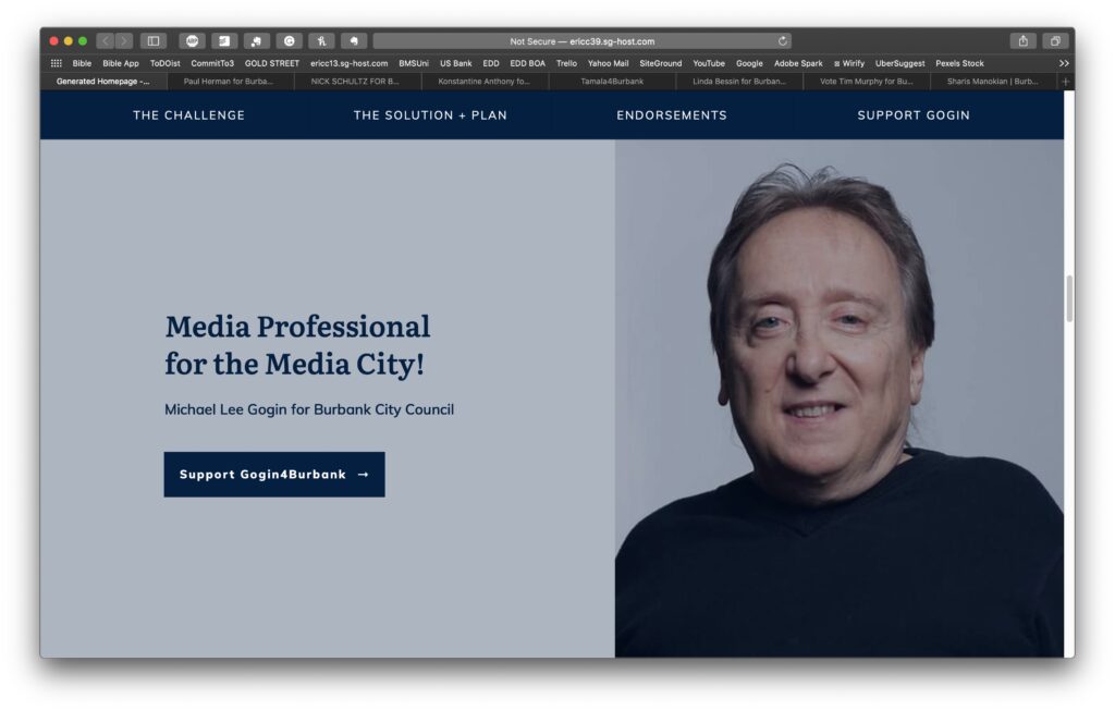 Political Candidate Websites 28 Gogin4Burbank political campaign marketing branding
