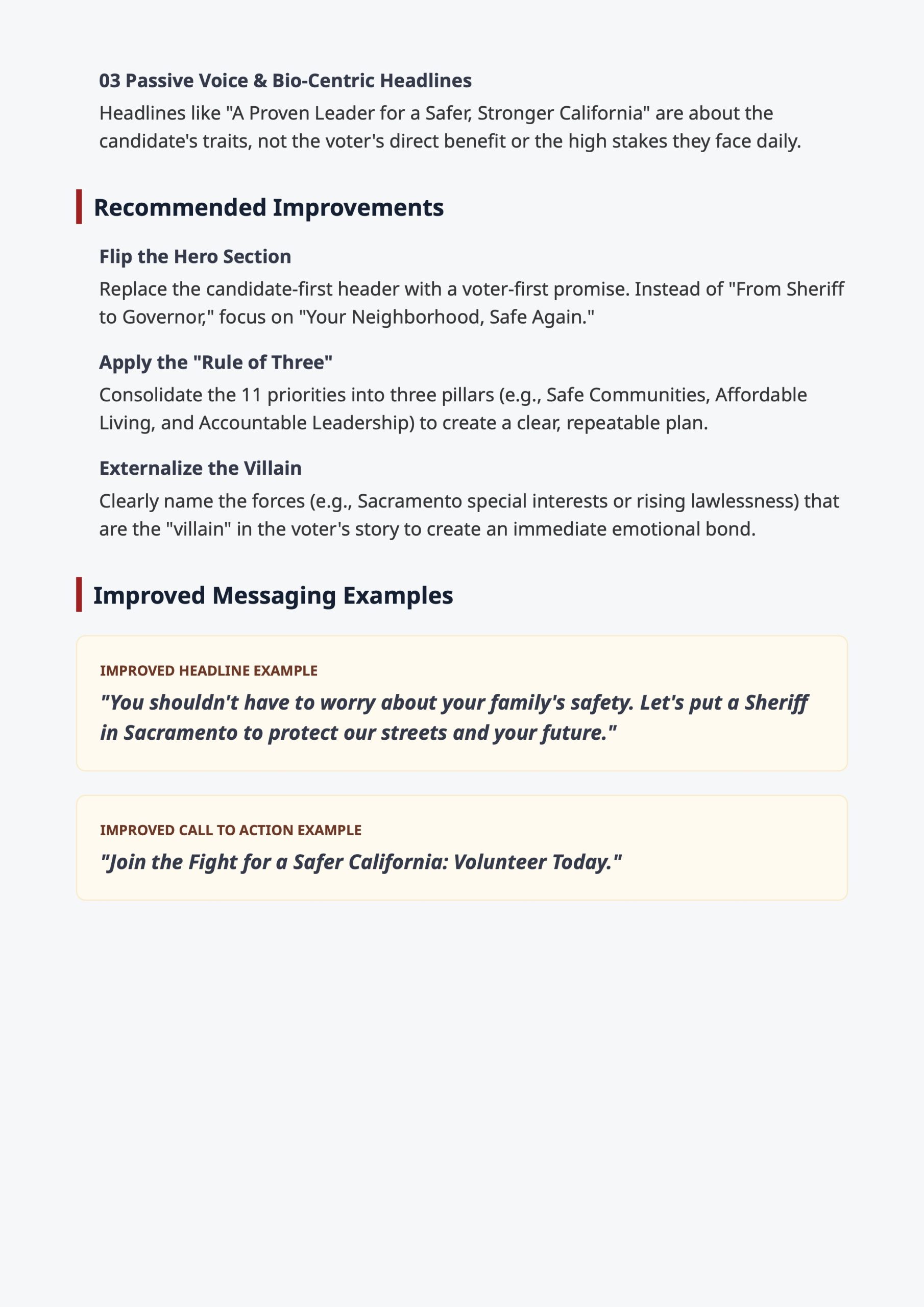 Chad Bianco pg2 Political Campaign Messaging Analysis Report scaled