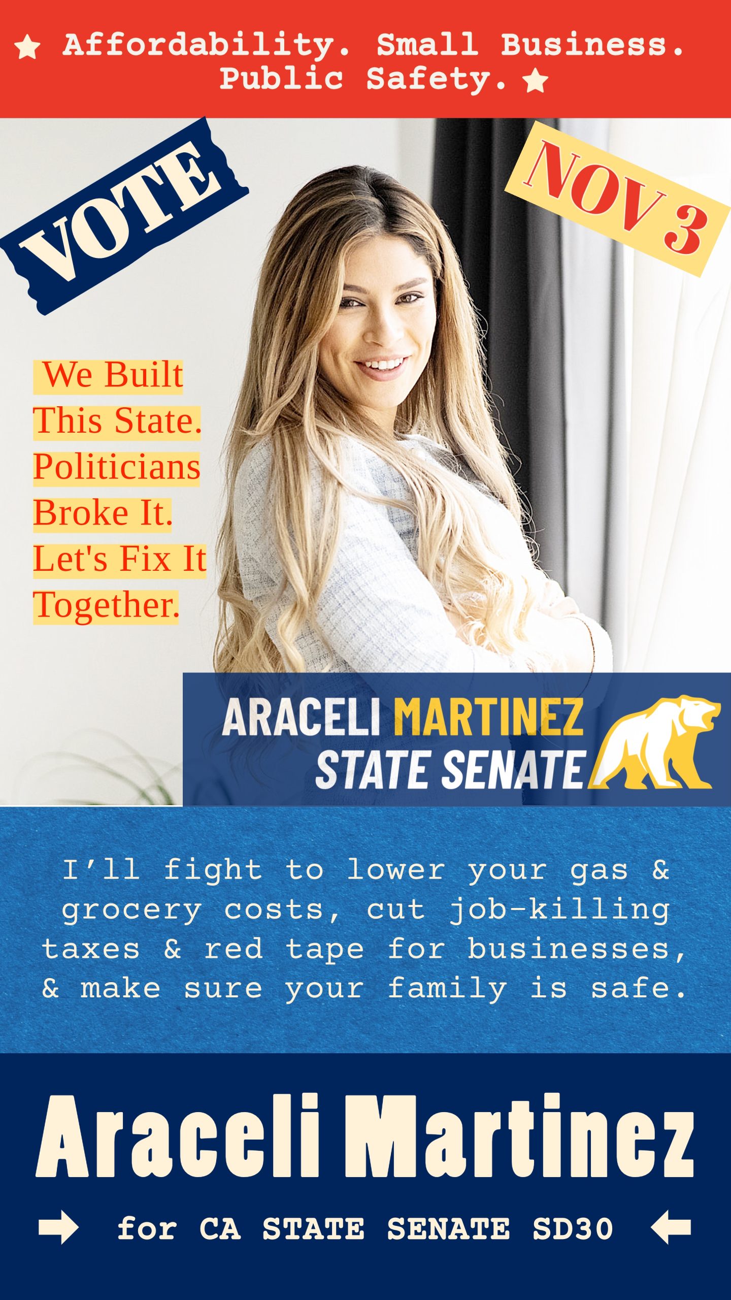 Araceli IG-2 VOTE Araceli Martinez for State Senate, District 30 - Los Angeles County CA 2026