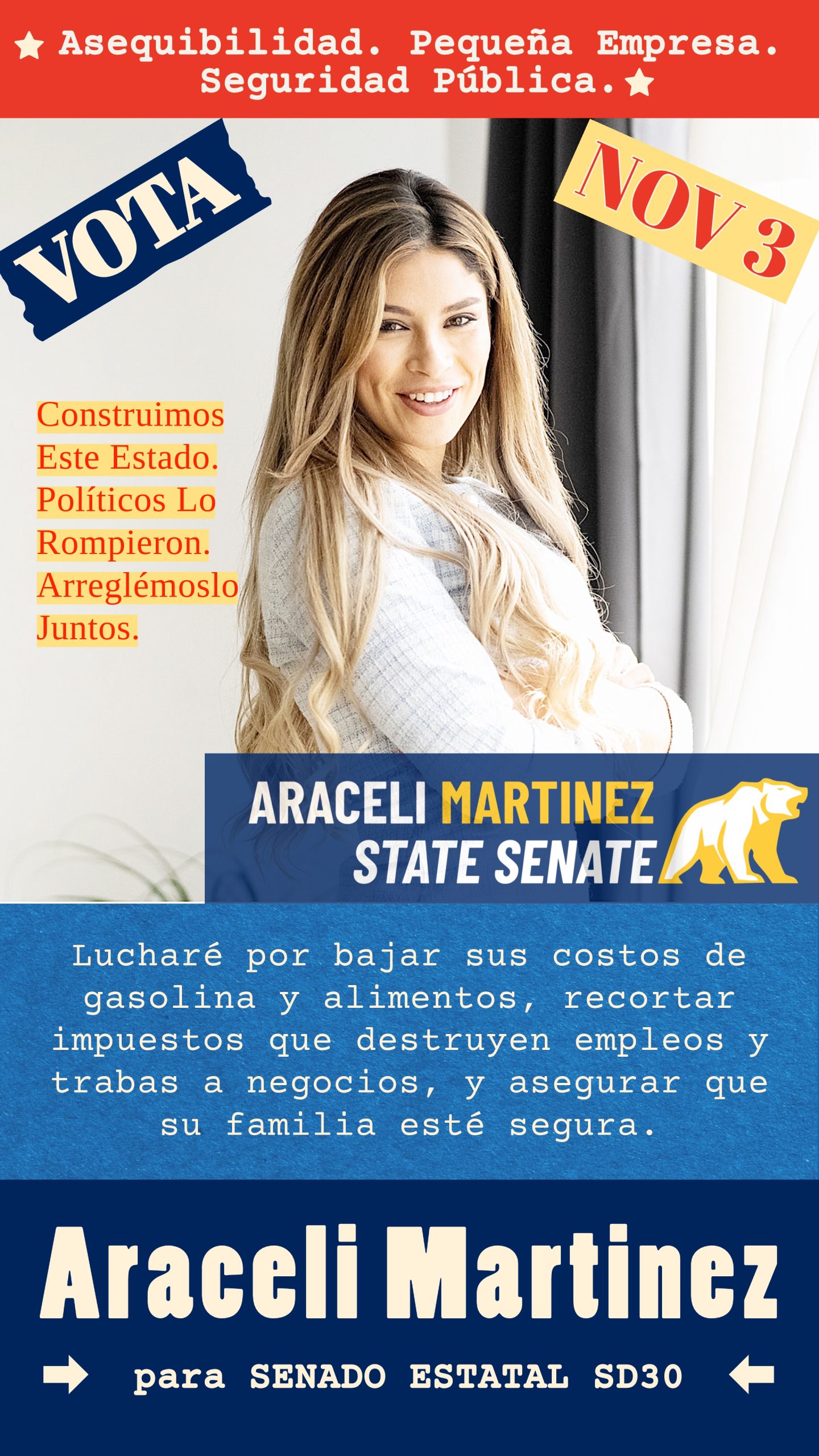 Araceli IG Esp-3b VOTE Araceli Martinez for State Senate, District 30 - Los Angeles County CA 2026